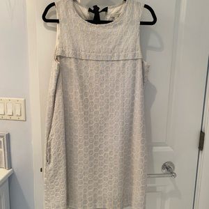 J. Crew Seersucker / Eyelet Dress
